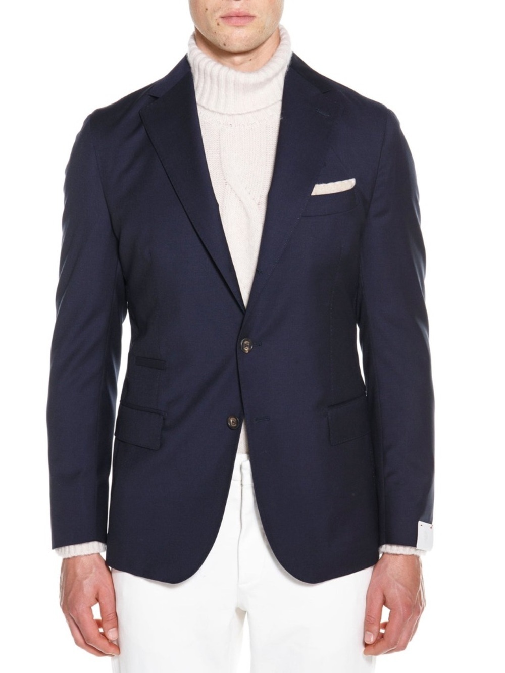 NWT Eleventy Milano Single Breasted Blazer Jacket Wool Navy Blue Sz 54